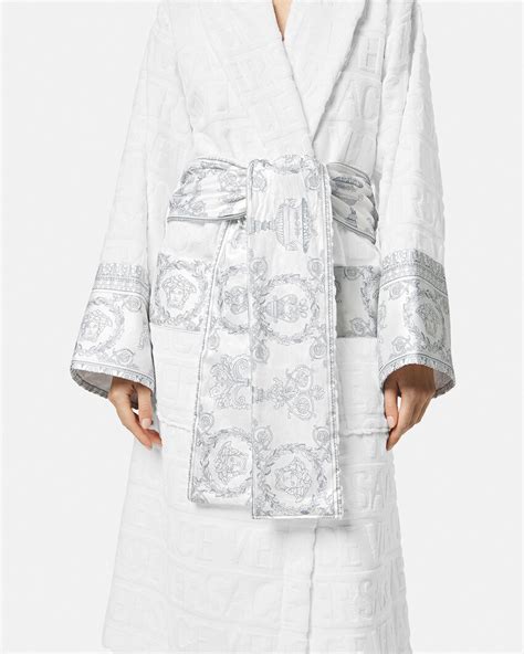 Crystal I ♡ Baroque Bride Bathrobe White,Silver 